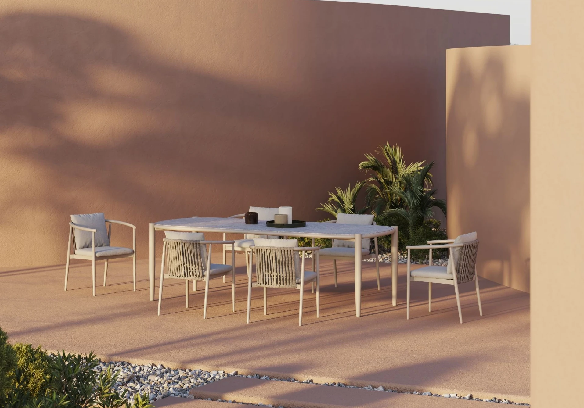 Mesa comedor de exterior Clover